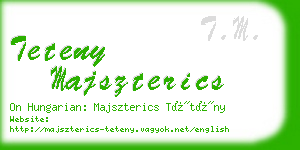 teteny majszterics business card